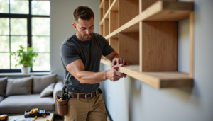 Astuces de pro pour fixer une grande étagère murale